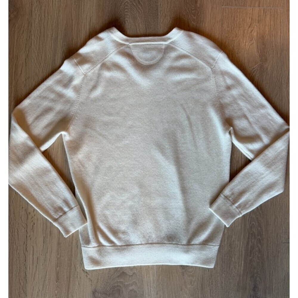 Men's Raffi V-neck 100% Cashmere Sweater - Size M - Picture 4 of 4